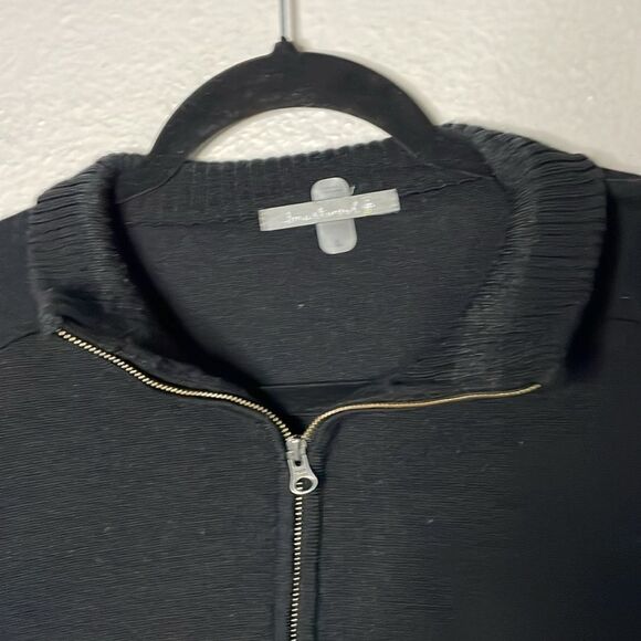 Smartwool Men's Ripple Ridge Half Zip Neck Wool Blend Sweater Black Large - Picture 3 of 6